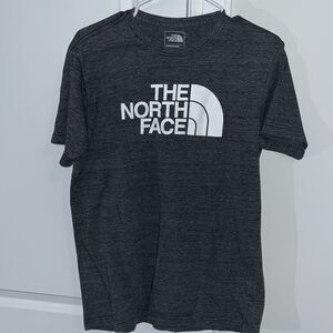 The North Face Gray Half Dome Print Logo T-Shirt cotton blend Men's Slim Fit